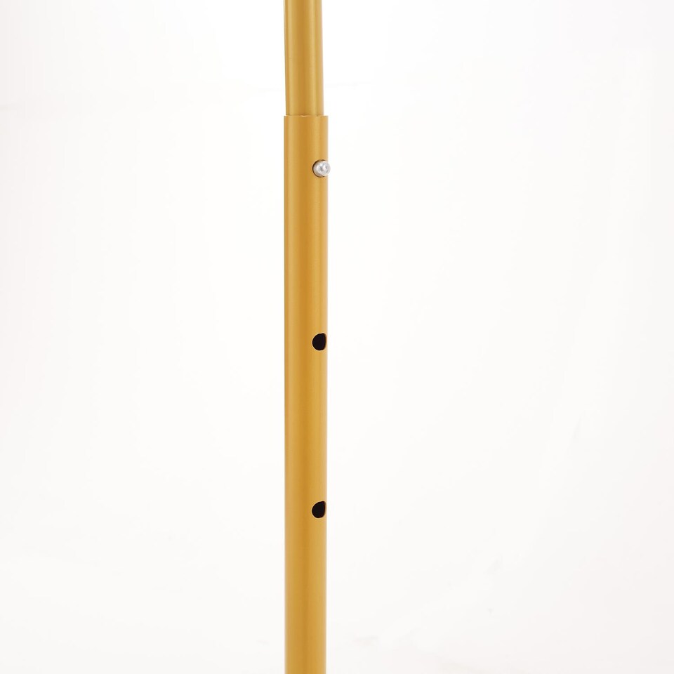 image 1 of House of Home Heavy Duty Gold Clothes Rail Adjustable Width Height with Shelf on Wheels