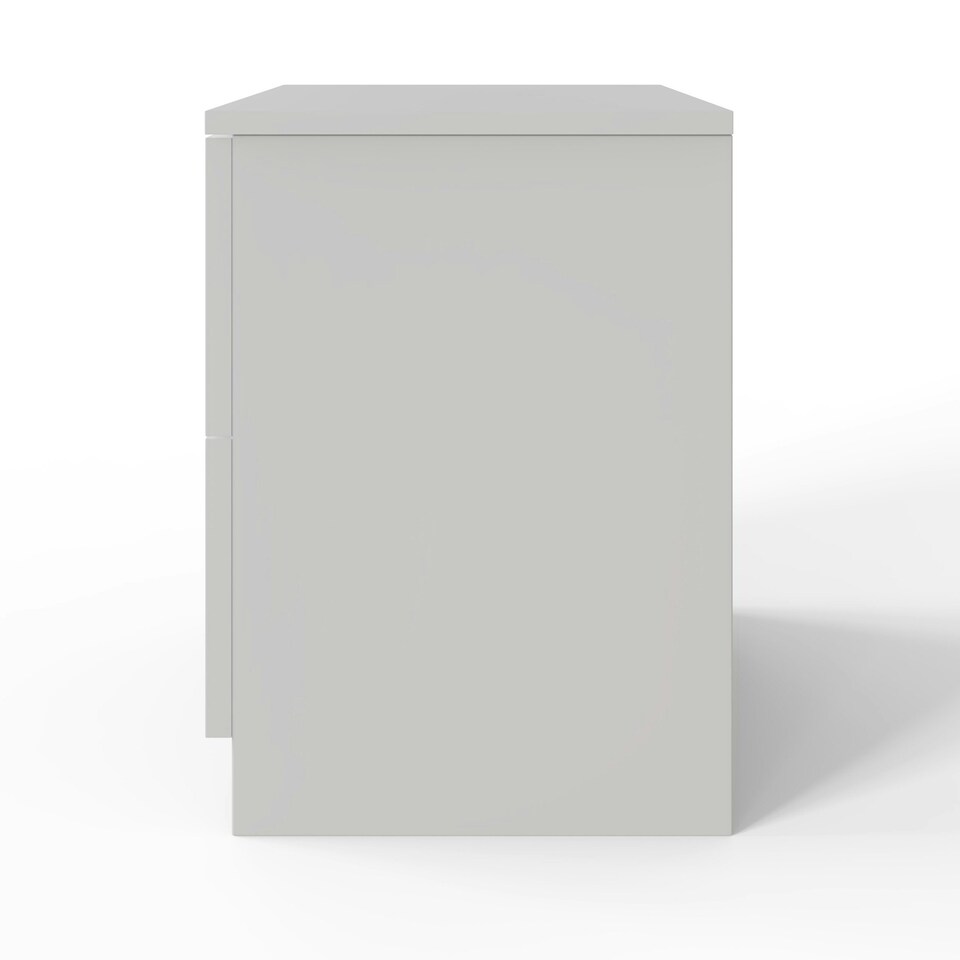 image 1 of FWStyle Artus Shaker 2 Drawer Bedside Table Nightstand Matt White