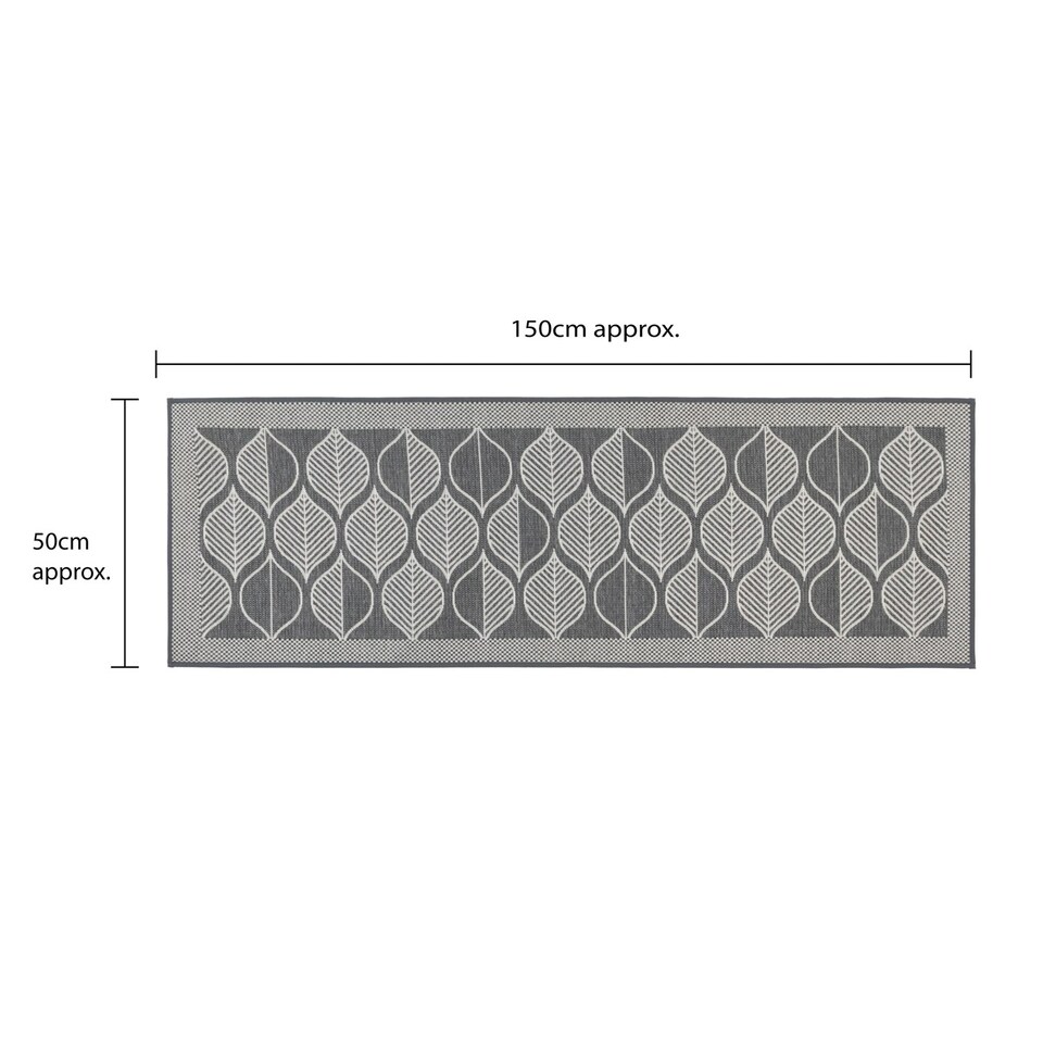 image 1 of JVL Expression Machine Washable Entrance Doormat and Runner Set - Leaves