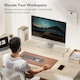 image 5 of VonHaus Height Adjustable Tempered Glass Monitor Stand for Desks