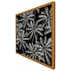 image 1 of White palm trees on black (Picture Frame) Brown | Oak | S