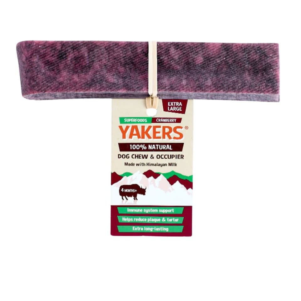 image 1 of YAKERS Cranberry Natural Himalayan Dog Chews - Pack of 5 (X-Large)