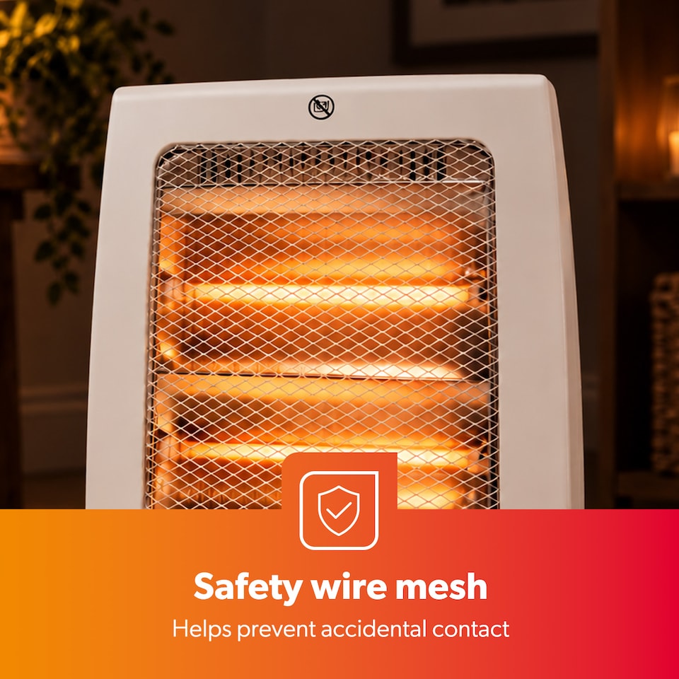 image 1 of GEEPAS Quartz Halogen Heater Portable Room Heater 800W