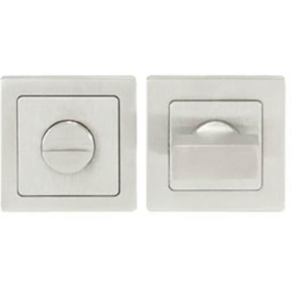 Loops Thumbturn Lock & Release Handle Concealed Fix Square Rose Satin Steel in Metallics