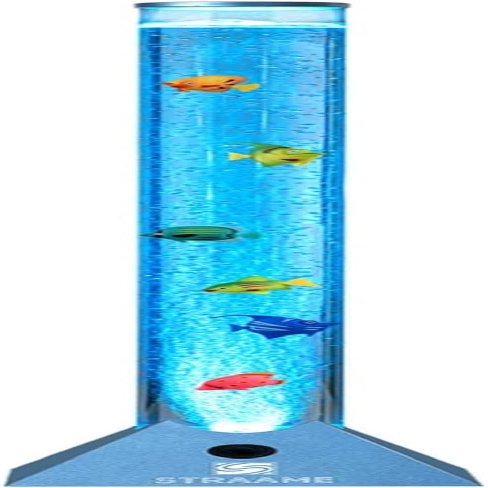 image 1 of Straame 90cm LED Bubble Fish Lamp Blue