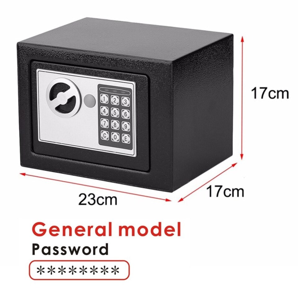 image 1 of Black Metal Security Code Safe Box