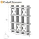 image 3 of NOVECRAFTO Tic Tac Toe Wall Mounted Toilet Paper Holder – Handmade Xs and Os Noughts and Crosses Toilet Roll Storage Rack