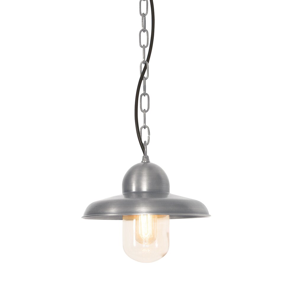 image 1 of Somerton 1 Light Outdoor Ceiling Chain Lantern Antique Nickel IP44, E27