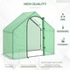 image 5 of Outsunny Walk-In Portable Greenhouse Mini Grown House Steel Frame Window Green