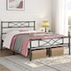 image 1 of Yaheetech 4ft6 Double Metal Platform Bed Frame with Headboard | Black | Double | 1