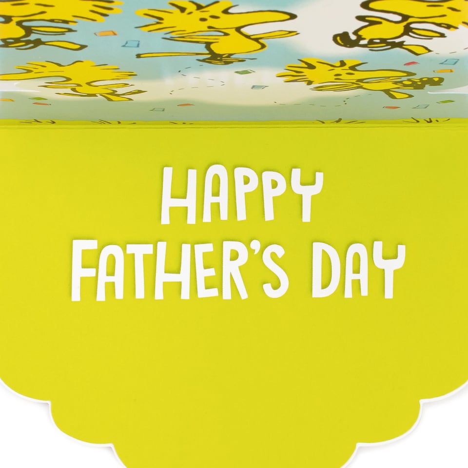 image 1 of Hallmark Musical Father's Day Card For Dad - 3D Pop-Up SNOOPY Design