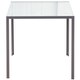 image 7 of HOMCOM Modern Square Dining Table for 2-4 People, with Glass Top & Metal Legs for Dining Room, Living Room, Grey