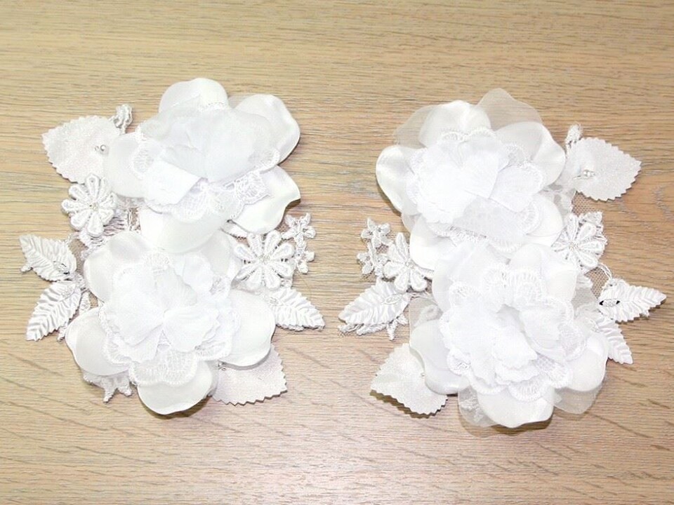 White Julianne Appliques for Dressmaking - per pack