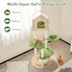 image 6 of COSTWAY Wooden 5-Layer Cat Tree 139 cm Cat Activity Center
