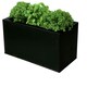 image 3 of Primrose Zinc Steel Outdoor Black Weather Resistant Patio Planter 50cm