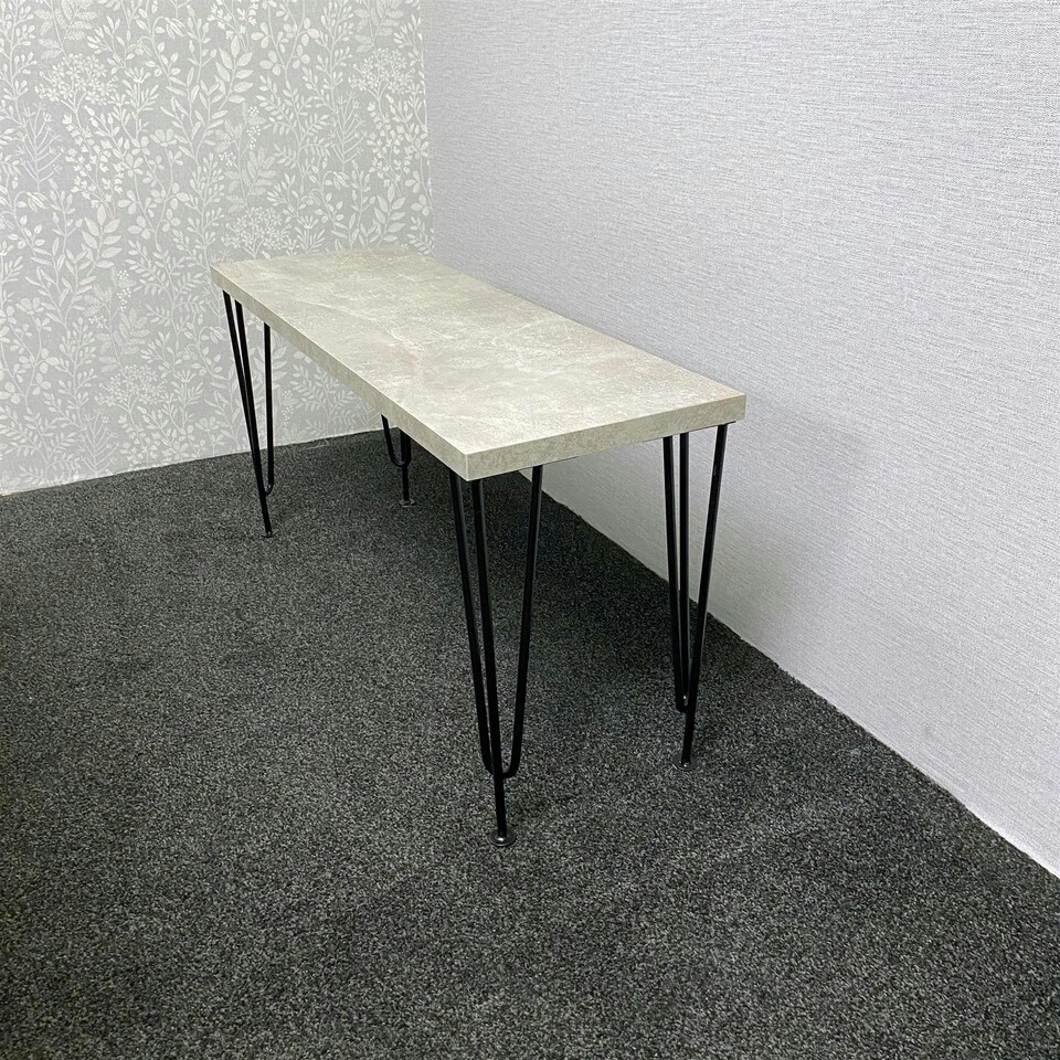 image 1 of Modern Grey Bench with Hairpin Legs  Stylish & Sturdy Seating for Home & Dining Grey