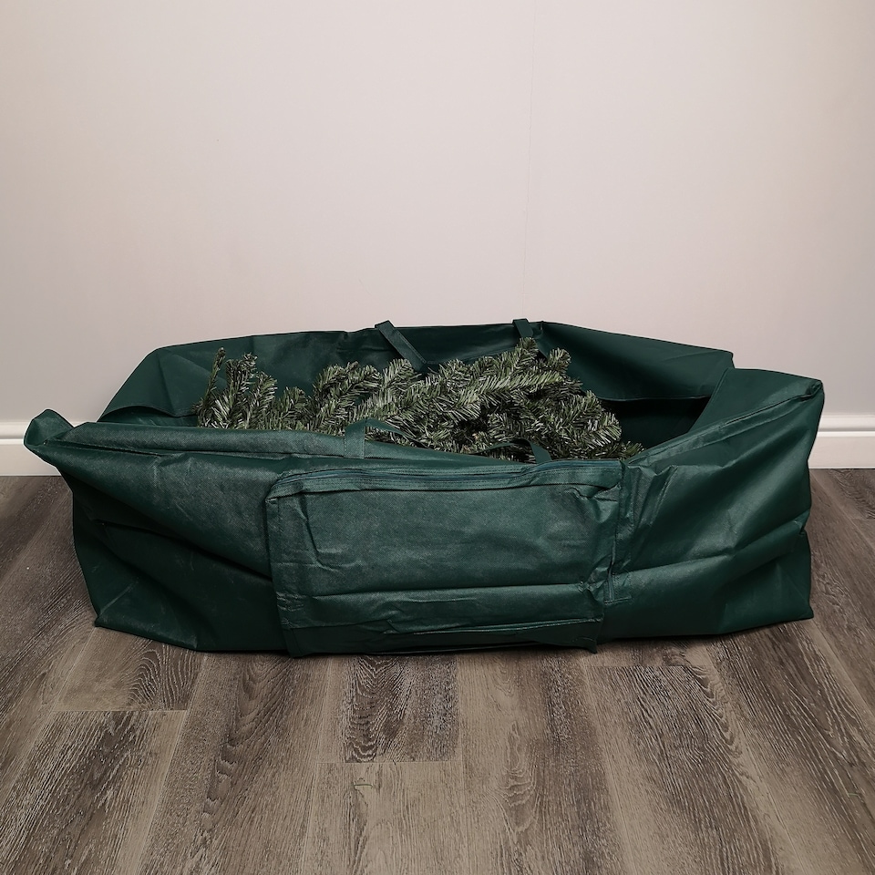 image 1 of 1.2m Green Christmas Tree Storage Bag with Zip and Carry Handle