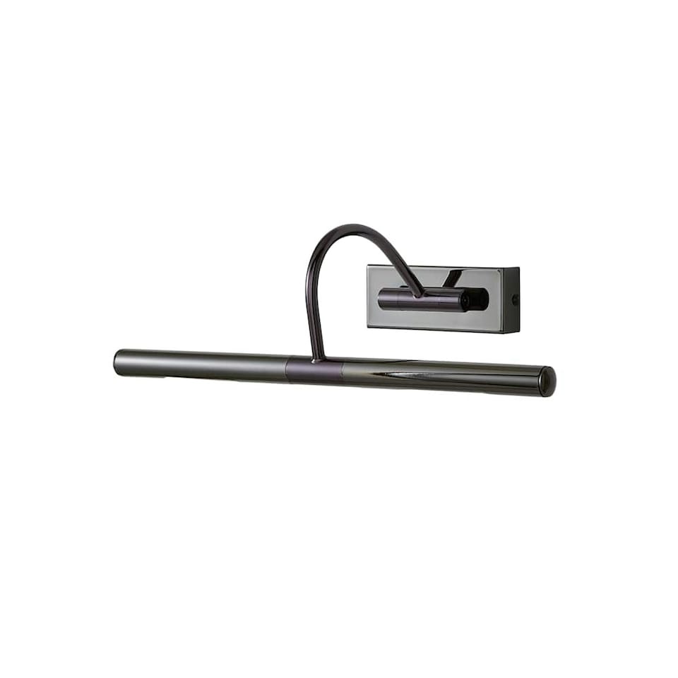 image 1 of ValueLights Adjustable Black Chrome Display Lamp Twin Picture Wall Light - Mains Powered + LED Bulb Black