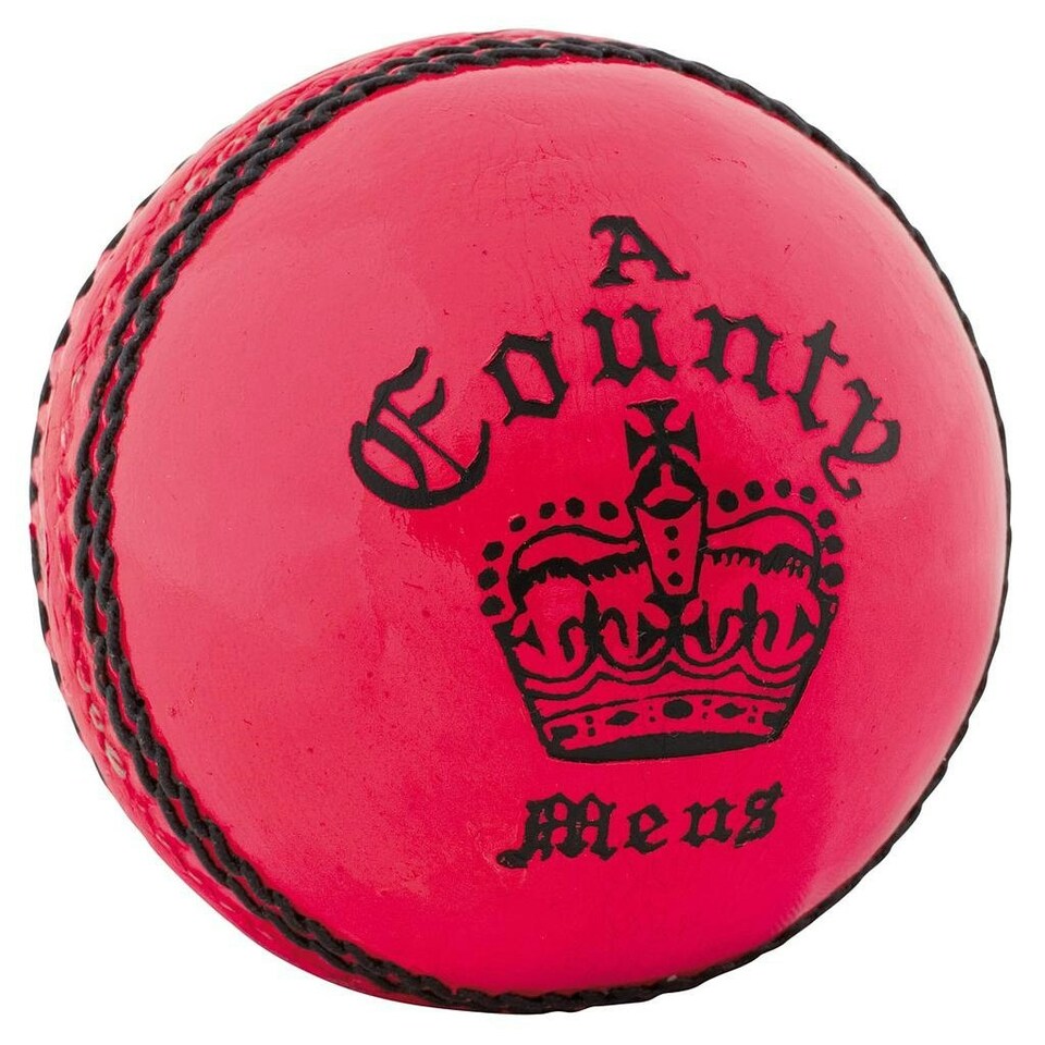 Readers Mens County Leather Crown Cricket Ball - Pink - One Size