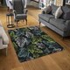 image 2 of Leaf Print on Dark Background (Rug) Multi | Medium: 80x150cm
