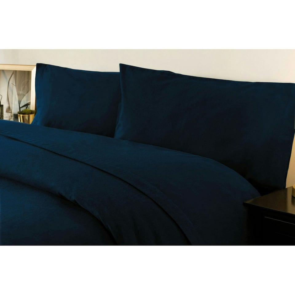 Belledorm Brushed Cotton Fitted Sheet - Navy - Double