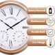 image 7 of Marco Paul 38cm Gold Wall Clock and Thermometer Gold