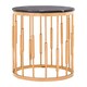 image 1 of Interiors By Premier Functional Round Copper Finish Side Table, Luxury Modern Side Table For Livingroom, Sturdy Bedside Table Multi