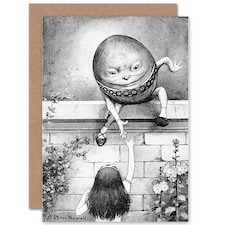 Alice in Wonderland Looking Glass Humpty Dumpty Art Card