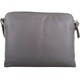 image 2 of Genuine Soft Leather Crossbody Shoulder Handbag with Adjustable Strap Grey | Dark Grey