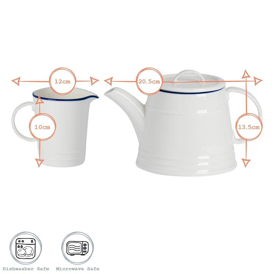 image 1 of Nicola Spring 9 Piece White Farmhouse Afternoon Tea Set