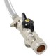 image 3 of SPARES2GO Combi Boiler Filling Loop Straight Part L Compliant Central Heating Lever Check Valve (15mm x 15mm)