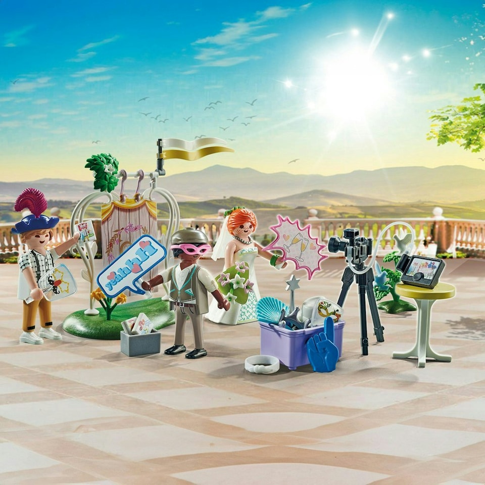 image 1 of Playmobil City Life Wedding Photo Booth Playset Ages 4-10