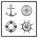 image 2 of Nautical icons (Picture Frame) Brown | L