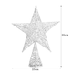 image 3 of Living and Home Wrought Iron Christmas Tree Topper Star Ornament  - Silver 25*35cm