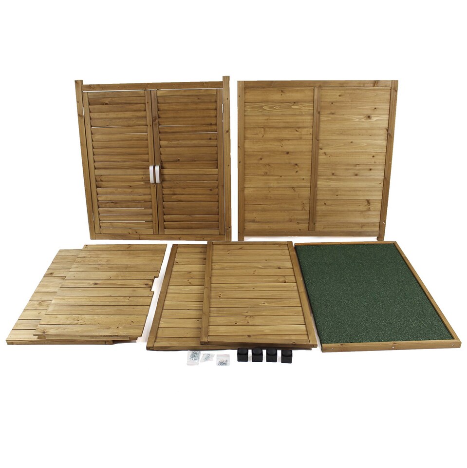 image 1 of Wooden Garden Shed Outdoor Store Cupboard Tool Storage Lawn Mower Wood Cabinet