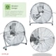image 6 of Oypla Electrical 20" Inch 50cm Chrome 3 Speed Floor Standing Gym Fan Hydroponic