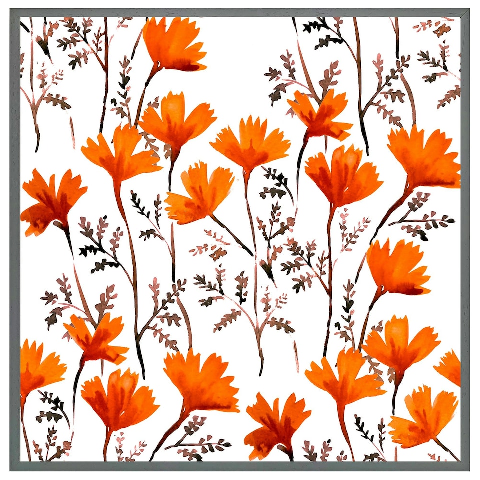 image 1 of Flowers in autumn colours (Picture Frame) Black | XS
