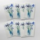 image 5 of Blue Iris Flower Bouquet Vase Floral Watercolour Art Cards Pack of 8