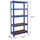image 2 of House of Home Steel Racking Shelving 5 Tier Heavy Duty Garage Storage Racks Shelf Metal Unit | Blue