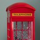 image 5 of 26.5cm Christmas Water Spinner Telephone Box Design with Snowman Scene  Dual Power