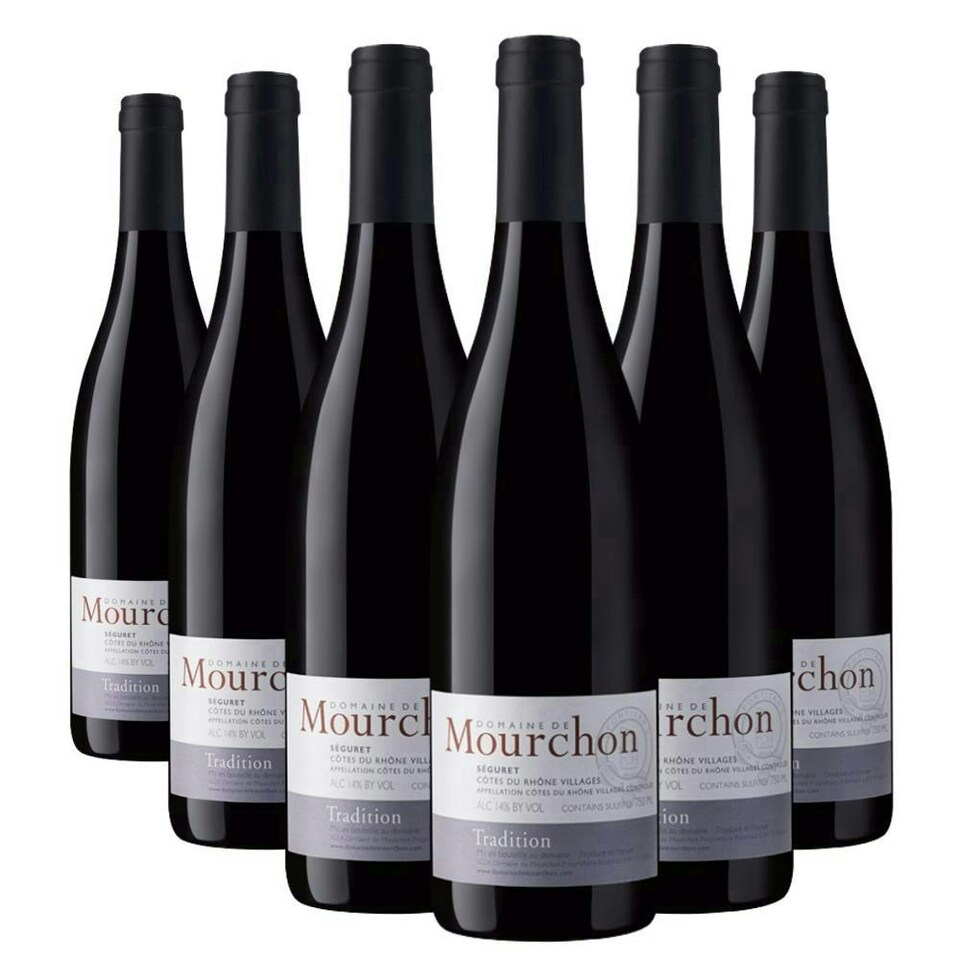 Case of 6 Domaine Mourchon Cotes du Rhone Tradition 75cl Red Wine