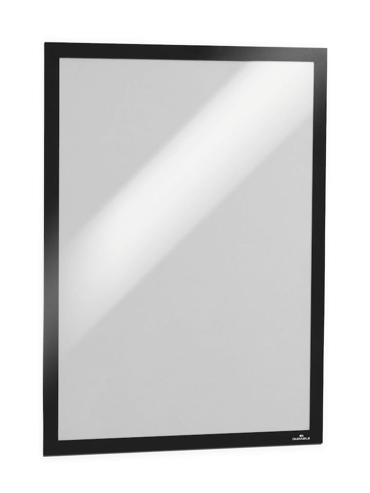 image 1 of Durable DURAFRAME Self Adhesive Magnetic Signage Frame | 6 Pack | A3 Black | Black