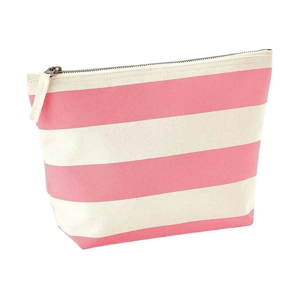 Westford Mill Nautical Accessory Bag - Natural/Pink - One Size (UTRW9142) Cream