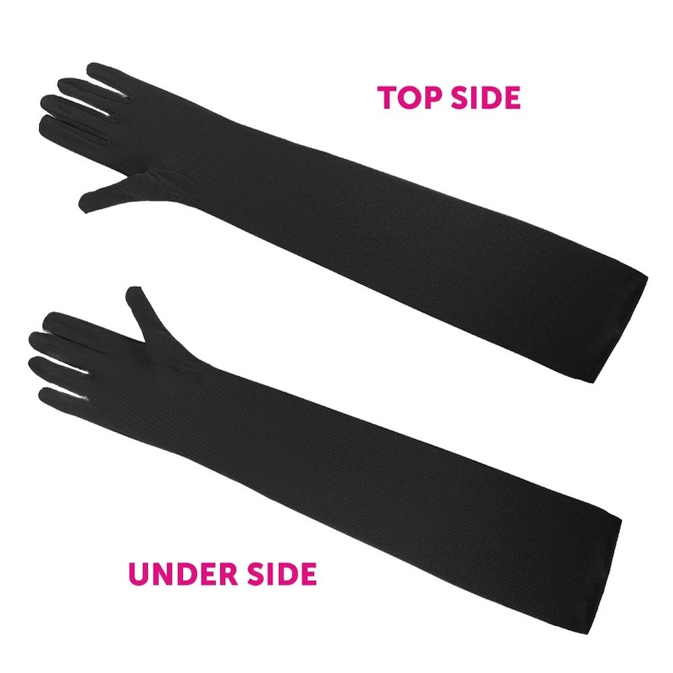 image 1 of Pack of 1 Long Black Spandex Gloves Black | One Size