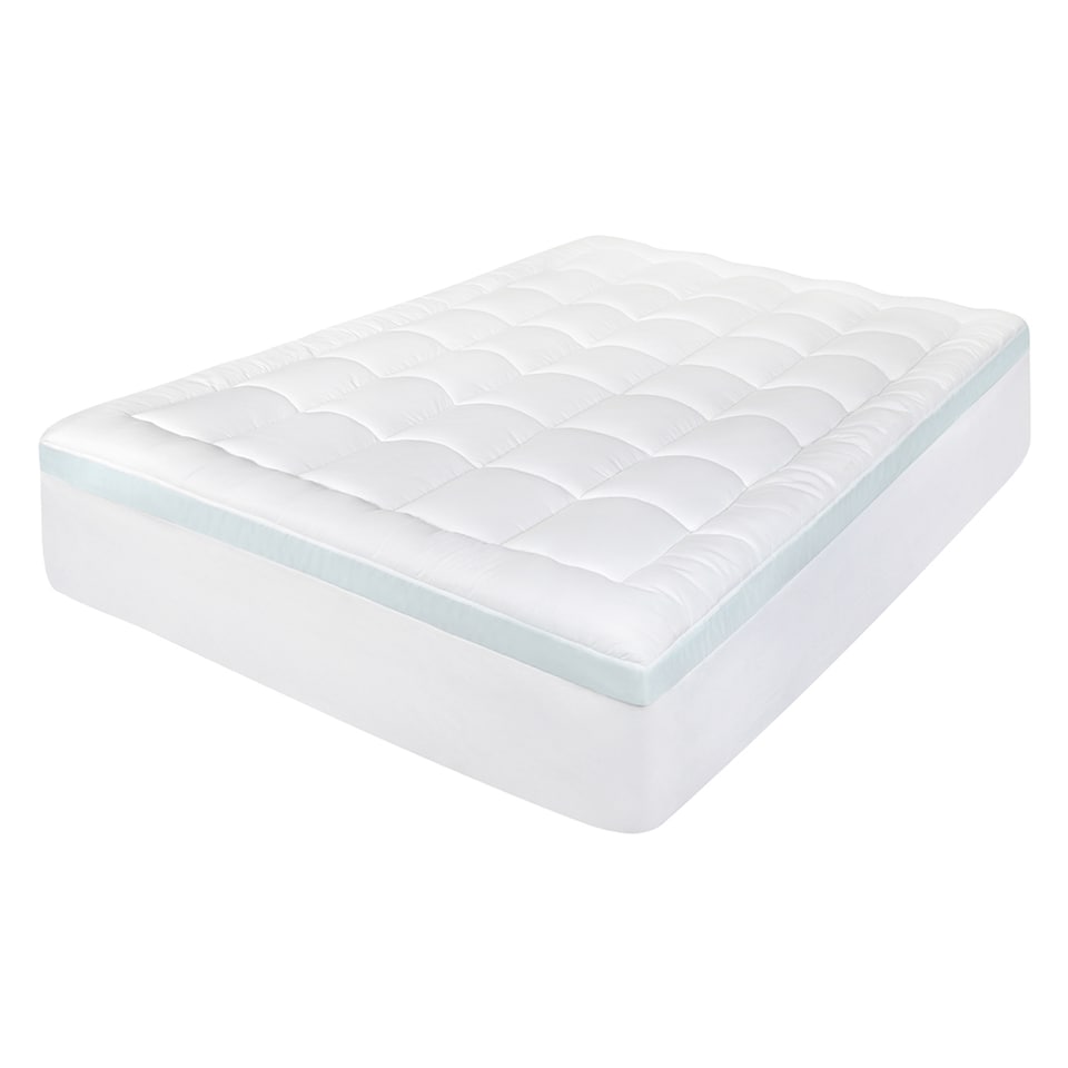 image 1 of Lavio Quilted Mattress Protector Thick Cooling Gel Memory Foam Bed Cover | White | King