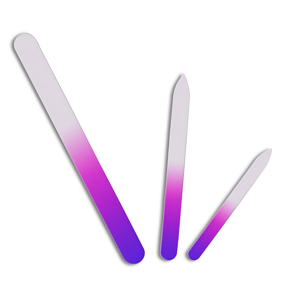 image 1 of Pink Glass Nail File Set, Gel & Acrylic Nails - 3pcs
