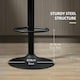 image 6 of HOMCOM Adjustable Swivel Bar Stools Set of 2, Barstools for Counter Bar, Grey