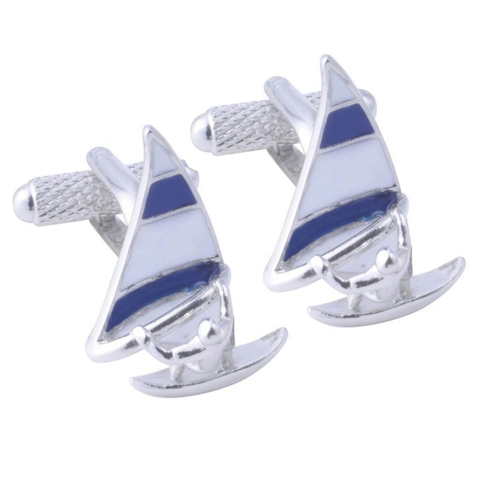 image 1 of Wind Surfer Cufflinks - Onyx Art CK171
