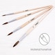 image 5 of Pack of 4 Assorted Size Wooden Handle Horsehair Artist Oil Painting Brushes