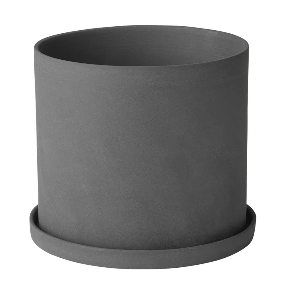 image 1 of Blomus Nona Porcelain Herb Pot Small - Pewter